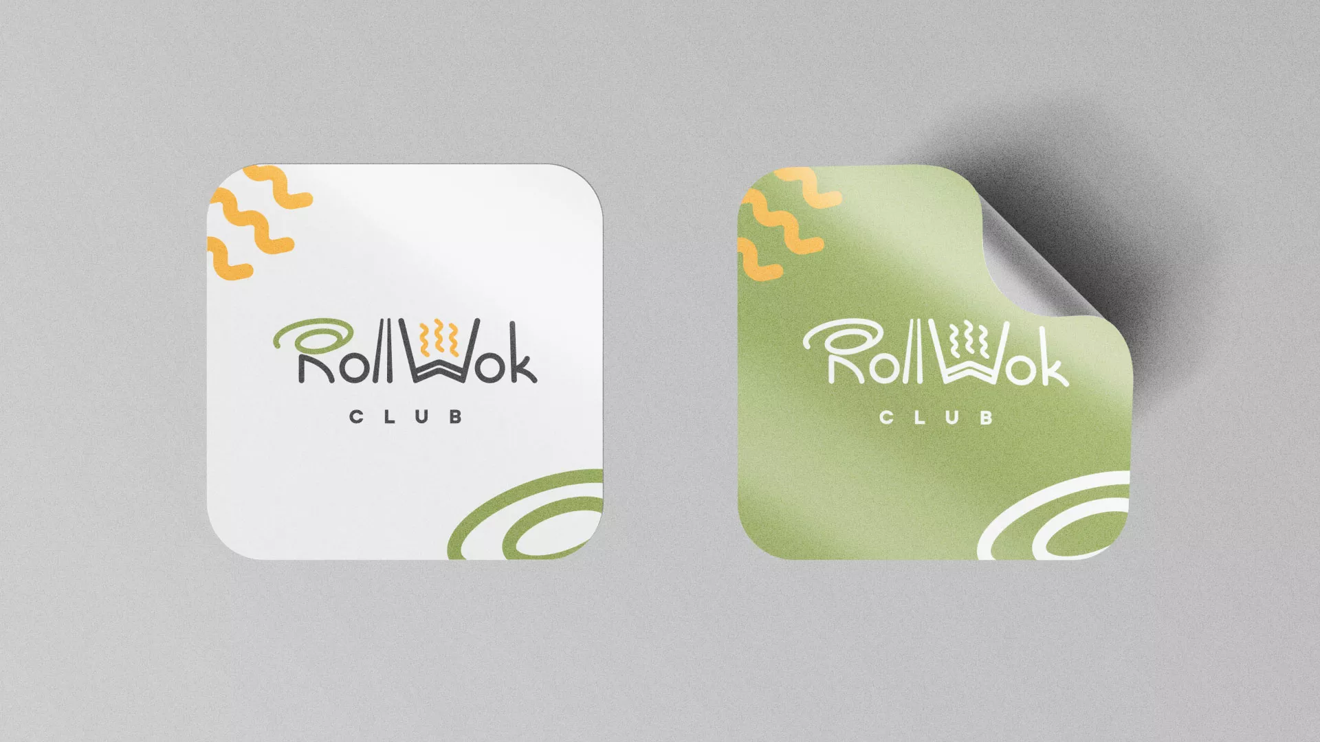 Разработка логотипа и фирменного стиля суши-бара «Roll Wok Club» в Яранске